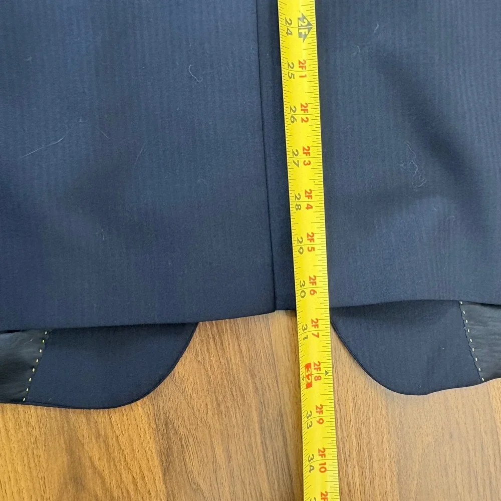 Hart Schaffner Marx Blazer Mens 42R Navy Blue Gold Trumpeter Nordstrom Old Money